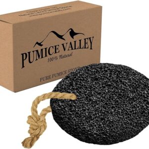 Natural Earth Lava Black - Callus/Corn Remover for Feet Heels and Palm - Pedicure Exfoliation Tool - Dry Dead Skin Scrubber - Health Foot Care